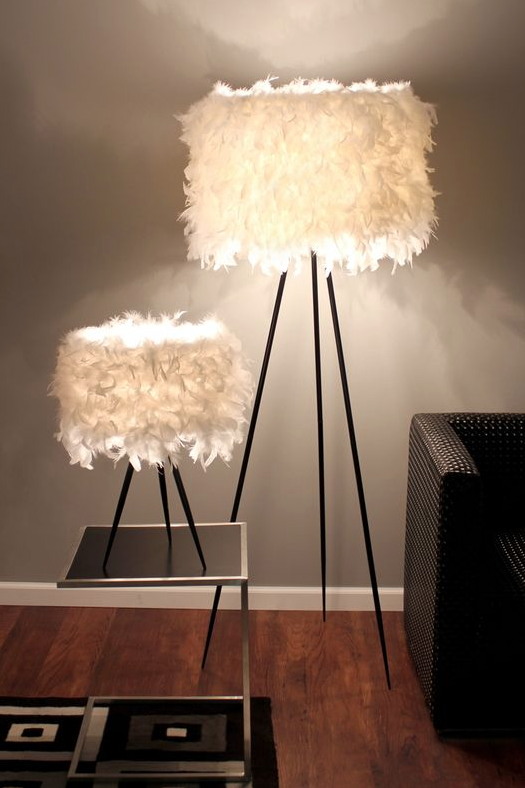 feather lampshades